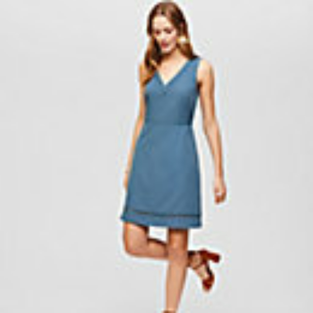 Ann Taylor Light Powder Blue Flare Dress